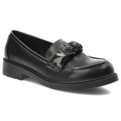 Czarne Półbuty S. Barski Eleganckie Buty. Czarne półbuty damskie S.BARSKI, na wiosnę, z aplikacjami, ze skóry ekologicznej, bez obcasa, bez zapięcia. Za 159.00 zł.