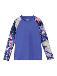 Reima Koszulka do pływania Sukeltaja 5200140A Niebieski. Niebieskie koszulki i t-shirty dziewczęce Reima, bez wzorów, z syntetyku, bez kołnierzyka, bez ramiączek. Za 109.99 zł.