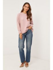 Soft Cashmere Sweter w kolorze jasnoróżowym rozmiar: 34/36. Różowe swetry klasyczne damskie Soft Cashmere, bez kołnierzyka. Za 152.99 zł.