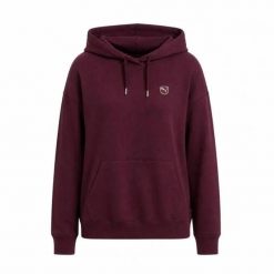 Bluza Puma Ess Elevated Comfort Hoodie Fl Damskie. Czerwone bluzy damskie Puma, s, bez wzorów, z bawełny, z kapturem. Za 314.99 zł.