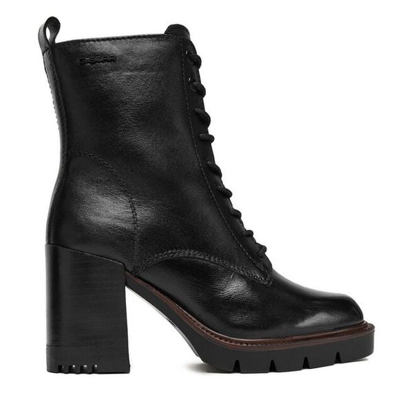 Botki G-Star Raw. Czarne botki damskie G-Star Raw, retro, bez obcasa, na słupku, bez zapięcia. Za 429.99 zł.