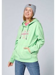 Chiemsee Bluza w kolorze zielonym rozmiar: XL. Zielone bluzy damskie Chiemsee, xl, bez wzorów, z bawełny, z kapturem. Za 104.64 zł.