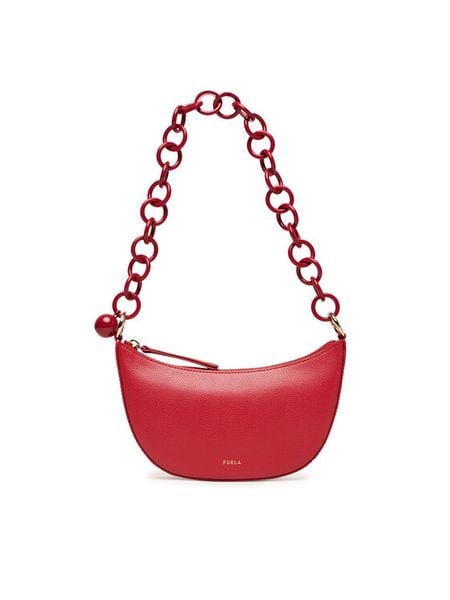 Furla Torebka Sfera Mini WE00767 BX3989 CN RUB00 Czerwony. Czerwone torebki wieczorowe damskie Furla, bez wzorów, ze skóry, bez dodatków. Za 699.99 zł.