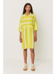 SKFK Sukienka "Lisabe" w kolorze żółto-białym rozmiar: L. Żółte sukienki damskie SKFK, bez wzorów, z wiskozy, bez ramiączek. Za 304.99 zł.