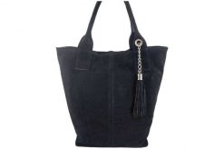 Shopper bag skórzany BARBERINI'S czarny 375/8-1. Czarne shopper bag Barberinis, bez wzorów, ze skóry, bez dodatków. Za 199.99 zł.