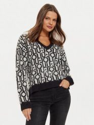 Liu Jo Sweter WF4436 MA30P Biały Regular Fit. Białe swetry klasyczne damskie Liu Jo, xs, z syntetyku, bez kołnierzyka. Za 559.99 zł.