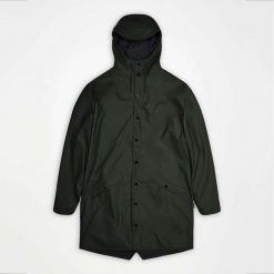 Kurtka RAINS LONG JACKET W3 Szary. Szare kurtki damskie Rains, s, bez wzorów, z syntetyku, bez kaptura. Za 234.99 zł.