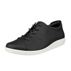 Buty do chodzenia damskie Ecco Soft 2.0 Anniversary. Czarne obuwie sportowe damskie ECCO, z materiału, bez zapięcia, trekkingowe. Za 619.99 zł.
