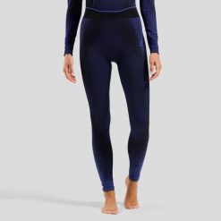 Spodnie Odlo BL BOTTOM long PERFORMANCE WARM BLACKCOMB. Niebieskie spodnie sportowe damskie ODLO, na zimę, l, bez wzorów, z poliesteru, do biegania. Za 439.99 zł.