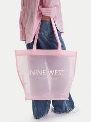 Nine West Torebka CEO-Eloura-LA374-4074 Różowy. Czerwone shopper bag Nine West, bez wzorów, z materiału, bez dodatków. Za 79.99 zł.