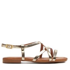 Sandały Maciejka. Żółte sandały damskie Maciejka, bez wzorów, bez obcasa, na płaskiej podeszwie, bez zapięcia. Za 219.99 zł.