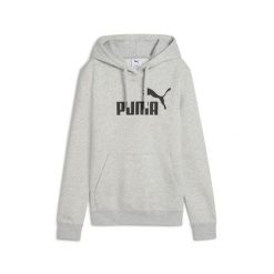 Damska bluza z kapturem z logo No.1 ESS PUMA. Szare bluzy damskie Puma, uniwersalny, bez wzorów, z kapturem. Za 219.00 zł.