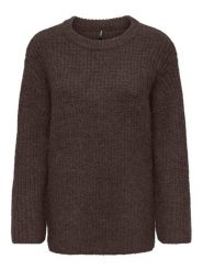 ONLY Sweter w kolorze brązowym rozmiar: L. Brązowe swetry klasyczne damskie Only, l, bez kołnierzyka. Za 89.95 zł.
