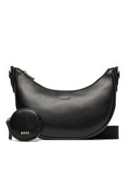 BOSS Torebka Sandy Halfmoon 50558133 Czarny. Czarne torebki klasyczne damskie Boss, ze skóry, bez dodatków. Za 799.99 zł.