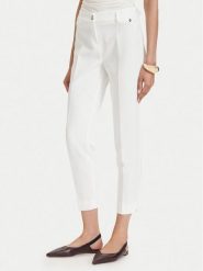 Maryley Spodnie materiałowe 26EB52Z/43VA Kremowy Regular Fit. Białe spodnie materiałowe damskie Maryley, bez wzorów, z materiału. Za 239.99 zł.