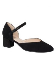 HASSIA Skórzane czółenka "Capri" w kolorze czarnym z paskiem rozmiar: 39. Czarne czółenka damskie HASSIA, bez wzorów, ze skóry, bez obcasa. Za 369.99 zł.