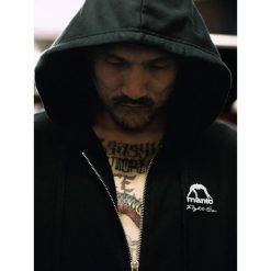 MANTO bluza z kapturem FIGHT COMPANY czarna. Czarne bluzy damskie MANTO, bez wzorów, z kapturem. Za 289.00 zł.