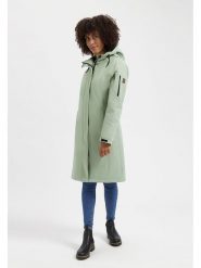 TRAVELIN' Płaszcz przejściowy "Uvana" w kolorze zielonym rozmiar: 3XL. Zielone płaszcze damskie Travelin', s, bez wzorów, bez kaptura. Za 478.99 zł.