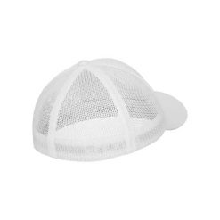 Czapka Flexfit Trucker. Białe czapki z daszkiem damskie FLEXFIT, bez wzorów, z bawełny. Za 67.65 zł.