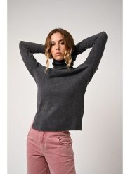 AUTHENTIC CASHMERE Kaszmirowy golf "Fornet" w kolorze antracytowym rozmiar: L. Czarne golfy damskie AUTHENTIC CASHMERE, l, bez wzorów, z kaszmiru, bez ramiączek. Za 367.14 zł.