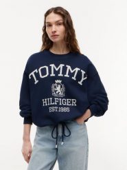 Tommy Hilfiger Bluza Kobiety Bawełna niebieski, XL. Niebieskie bluzy damskie Tommy Hilfiger, xl, bez wzorów, z bawełny, bez kaptura. Za 649.95 zł.