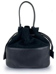 ORE10 Skórzana torebka w kolorze czarnym - 23 x 20 x 9 cm rozmiar: onesize. Czarne torebki klasyczne damskie ORE10, z materiału, przez ramię, bez dodatków. Za 173.99 zł.