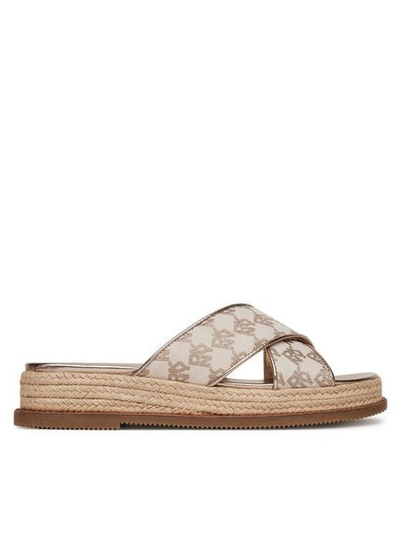 DKNY Espadryle K1564874 Beżowy. Brązowe espadryle damskie DKNY, bez wzorów, z materiału, bez obcasa. Za 539.99 zł.