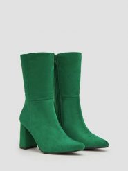 Bellucci Botki w kolorze zielonym rozmiar: 40. Zielone botki damskie Bellucci, eleganckie, bez obcasa, bez zapięcia. Za 167.45 zł.