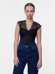Pieces Body Tatianna 17114311 Czarny Slim Fit. Czarne body i gorsety Pieces, bez wzorów, z syntetyku. Za 99.99 zł.