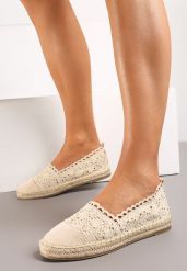 Beżowe Espadryle Daemona. Brązowe espadryle damskie Born2be, w ażurowe wzory, bez obcasa, na płaskiej podeszwie. Za 74.99 zł.
