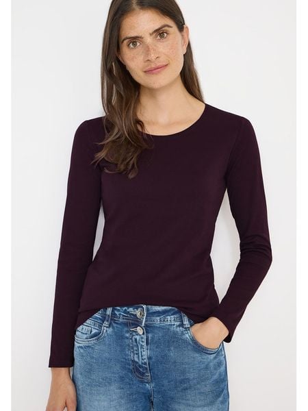 Cecil Koszulka w kolorze fioletowym rozmiar: L. Różowe koszulki damskie Cecil, l, bez wzorów, z bawełny, bez kołnierzyka, bez ramiączek. Za 78.28 zł.