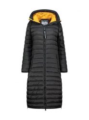 Geographical Norway Płaszcz zimowy "Azule" w kolorze czarnym rozmiar: XL. Czarne płaszcze damskie Geographical Norway, na zimę, xl, bez wzorów, z puchu, bez kaptura. Za 288.52 zł.