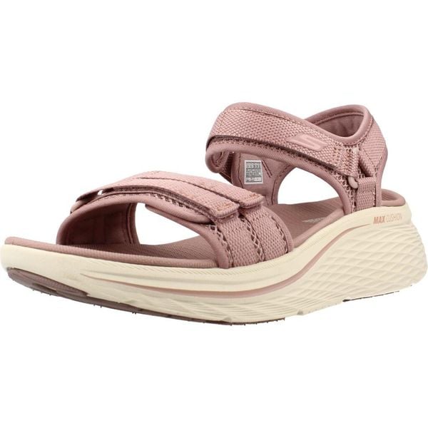 Sandały SKECHERS MAX CUSHIONING ELITE 2.0 Rose. Fioletowe sandały damskie Skechers, bez wzorów, z materiału, bez obcasa, bez zapięcia. Za 248.99 zł.