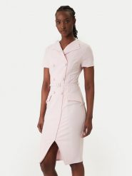 Rinascimento Sukienka koktajlowa CFC0127893003 Różowy Slim Fit. Czerwone sukienki damskie Rinascimento, bez wzorów, z syntetyku, wizytowe, bez ramiączek. Za 699.99 zł.