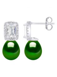 Pearl Addict Srebrne kolczyki-wkrętki z perłami rozmiar: onesize. Szare kolczyki damskie Pearl Addict, z cyrkonią, srebrne. Za 304.99 zł.