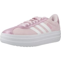 Buty ADIDAS VL COURT BOLD J Rose. Czerwone obuwie trekkingowe damskie Adidas, ze skóry, bez zapięcia. W wyprzedaży za 248.70 zł.