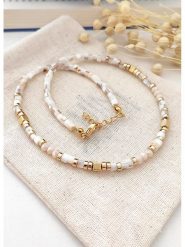 Atelier MIU Pozłacany naszyjnik - dł. 45 cm rozmiar: onesize. Białe naszyjniki damskie atelier MIU, pozłacane. Za 96.37 zł.