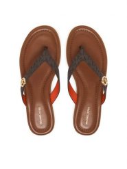 MICHAEL Michael Kors Japonki Ering Thong 40S6ERFS1B Brązowy. Brązowe klapki damskie MICHAEL Michael Kors, bez wzorów, ze skóry, bez obcasa, bez zapięcia. Za 479.99 zł.