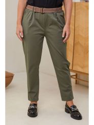 Curvy Lady Spodnie w kolorze khaki rozmiar: 40/42. Brązowe spodnie materiałowe damskie Curvy Lady, bez wzorów, z bawełny. Za 182.95 zł.