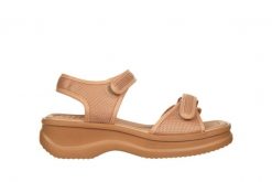 Sandały Azaleia Vera Therapy Pap Ad Brown 198036, Beżowy, Materiał - 39. Brązowe sandały damskie Azaleia, bez wzorów, z materiału, bez obcasa, bez zapięcia. W wyprzedaży za 149.99 zł.