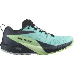 Buty do biegania damskie Salomon Sense Ride 5 Gtx. Niebieskie obuwie sportowe damskie Salomon, z gumy, bez zapięcia, do biegania. Za 622.30 zł.