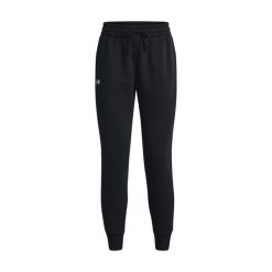 Polarowe Spodnie Joggery Under Armour Ua Rival Damskie. Białe spodnie sportowe damskie Under Armour, l, bez wzorów, z materiału, z podwyższonym stanem. Za 238.65 zł.