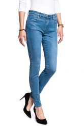 WRANGLER SKINNY DAMSKIE SPODNIE JEANSOWE SOFT WORN W28KJE12P 112128280. Rurki damskie Wrangler, bez wzorów, z jeansu. Za 209.99 zł.