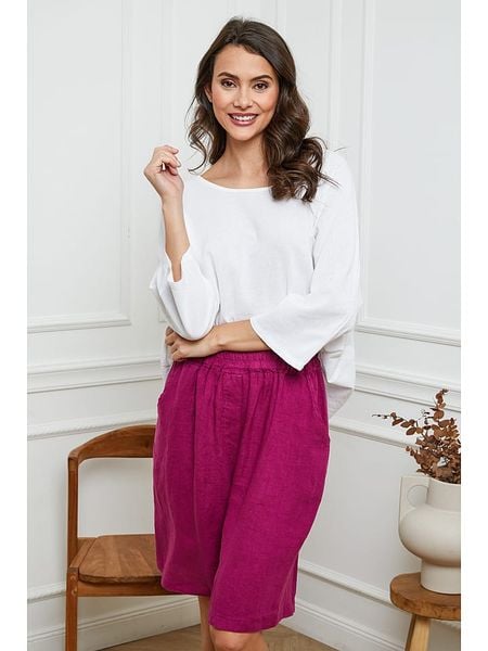 La Compagnie Du Lin Bluzka "Fraiche" w kolorze białym rozmiar: M. Białe bluzki damskie La Compagnie Du Lin, m, bez wzorów, bez kołnierzyka, bez ramiączek. Za 140.53 zł.