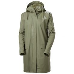 Kurtka przeciwdeszczowa damska Helly Hansen Moss Rain. Zielone kurtki damskie Helly Hansen, na lato, xl, bez wzorów, z tkaniny, bez kaptura. Za 578.50 zł.