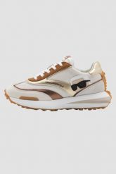 KARL LAGERFELD Beżowe sneakersy damskie ZONE Karl NFT Lo Lace. Białe obuwie sportowe damskie KARL LAGERFELD, bez zapięcia. W wyprzedaży za 839.99 zł.