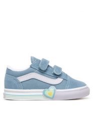Vans Tenisówki Old Skool V Heart VN000D4SCFL1 Niebieski. Niebieskie buty sportowe dziewczęce Vans, bez wzorów, ze skóry, bez zapięcia. Za 149.99 zł.