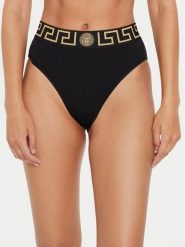 Versace Figi klasyczne z wysokim stanem AUD01050 1A10011 Czarny. Czarne figi Versace, bez wzorów, z bawełny. Za 199.99 zł.