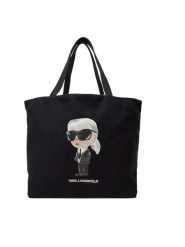 KARL LAGERFELD Torebka A2W50027 Czarny. Czarne shopper bag KARL LAGERFELD, z materiału, bez dodatków. Za 369.99 zł.