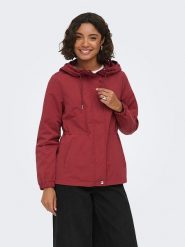 ONLY Parka w kolorze czerwonym rozmiar: L. Czerwone parki damskie Only, l, bez kaptura. Za 124.95 zł.